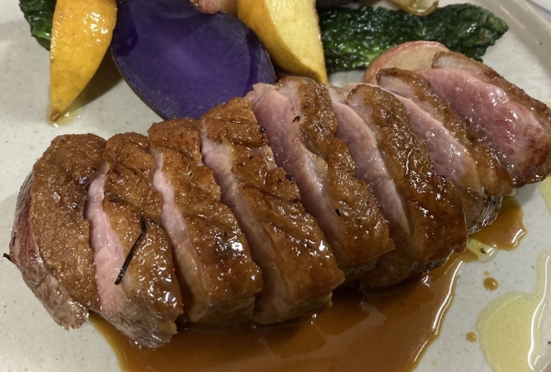 合鴨のロースト オレンジソース
